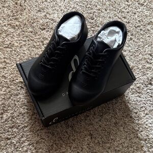 DanzNMotion - Black Lace-Up tap Shoes NEW